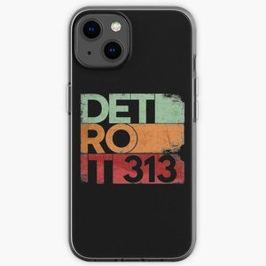 313 Detroit Area Code Michigan State Vintage Retro  iPhone Case